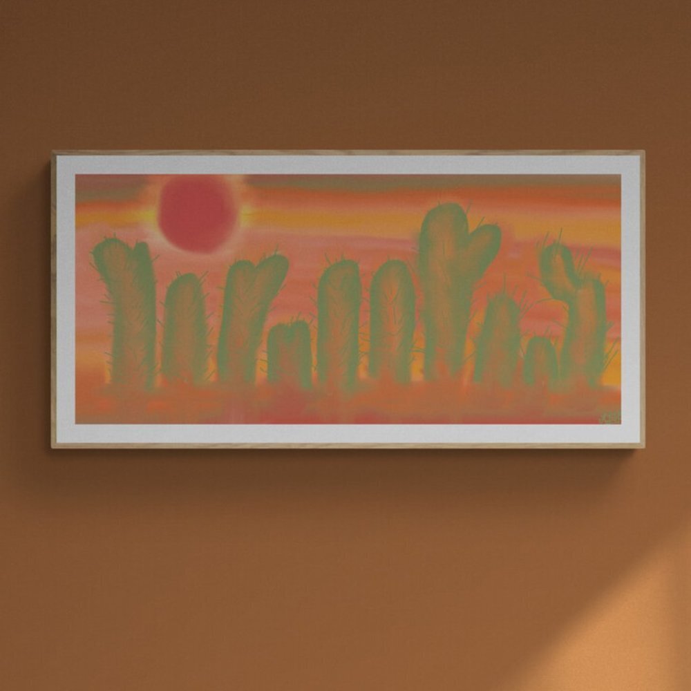 Desert cactus art | | Nature | Modern Wall Art Decor | Minimalist Digital Prints